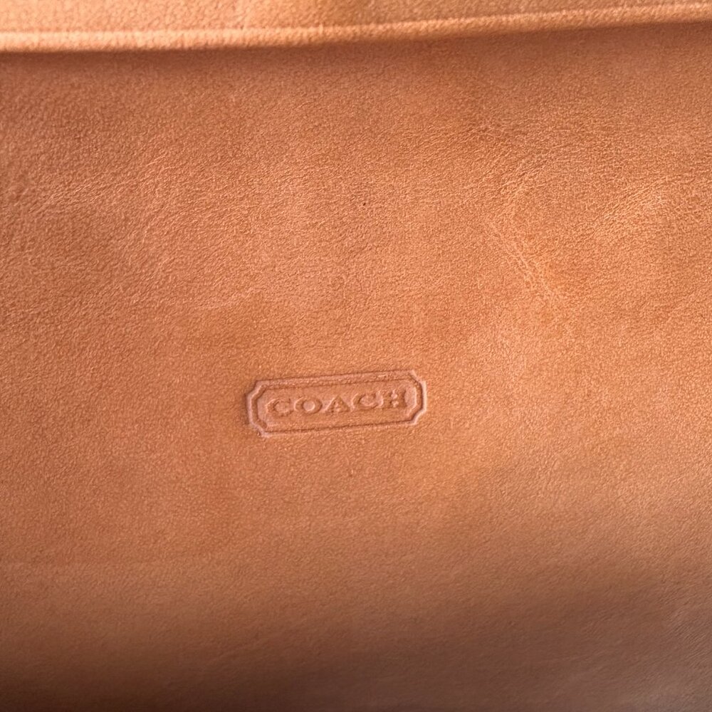 Coach Orange Signature Jacquard Trifold Wallet | Checkbook Clutch - Picture 6 of 11